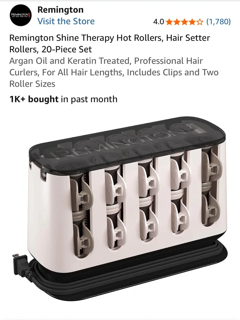 Remington Beige and Black Hot Roller Set